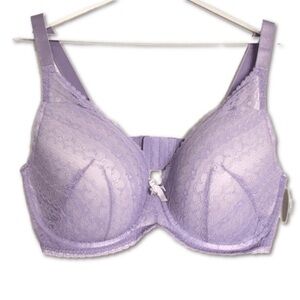 NWTBra Adore Me Heirloom Lilac Lace Underwired Light Padded Balconette Bra 40G.